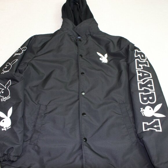 Playboy Windbreaker Poly Coach Jacket Mens Medium - Picture 5 of 9